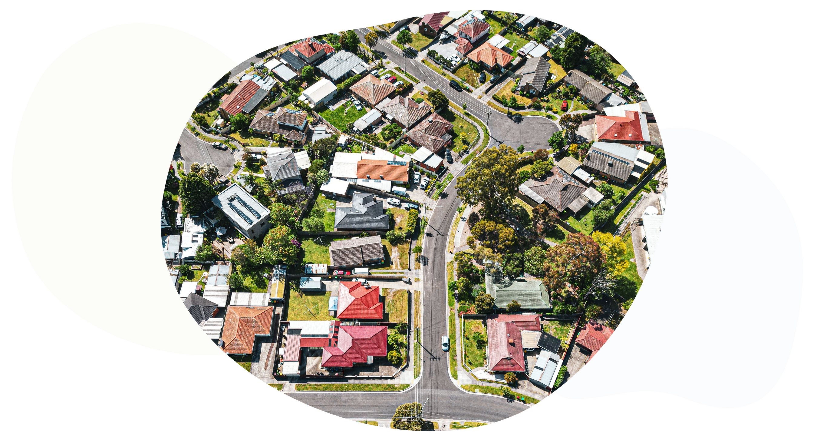 Image of Australian housing from above